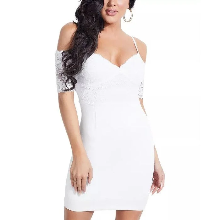 Guess Women's Raquel Dress White Size Small Modern Women's 