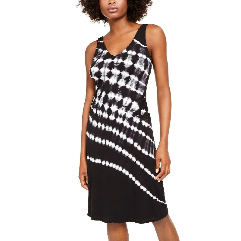 INC International Concepts Women's Tie-Dye Sleeveless Dress Black Size X-Large Monochromatic All - in - one INC International Concepts Women's Tie-Dye Sleeveless Dress Black Size X-Large Monochromatic All - in - one