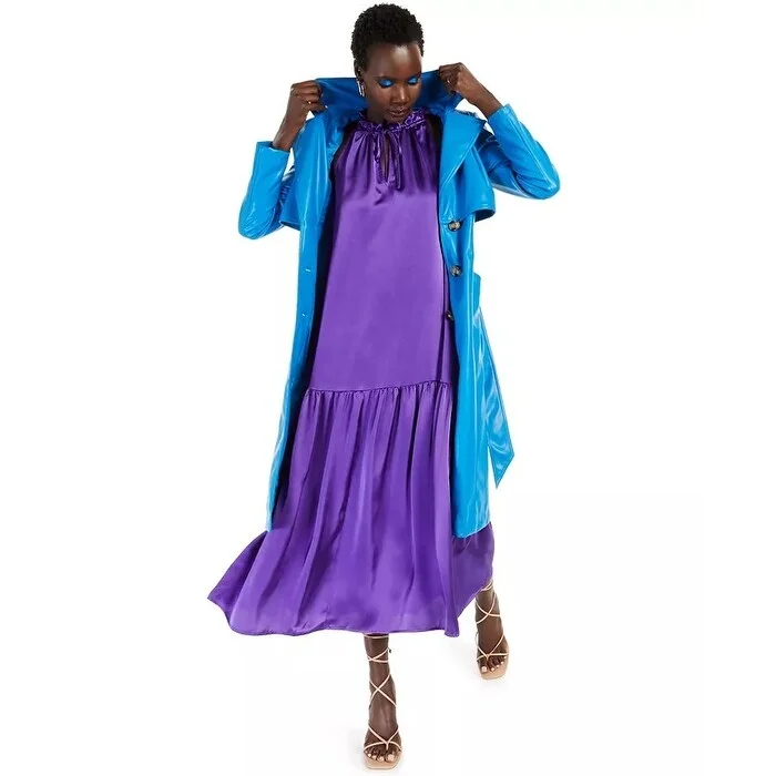 INC International Concepts Women's Tiered Maxi Dress Purple Size S - Small Sporty Women's Tennis