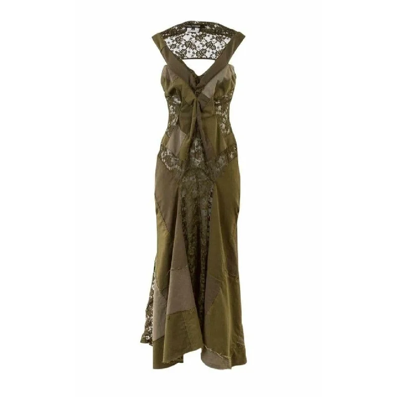 Junya Watanabe Deconstructed Lace Panel Dress Elegant Women's 