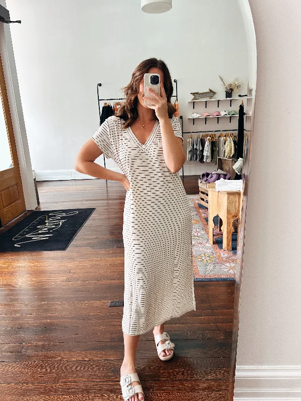 Kirsten Striped Tee Dress Classic Women's Pin - striped