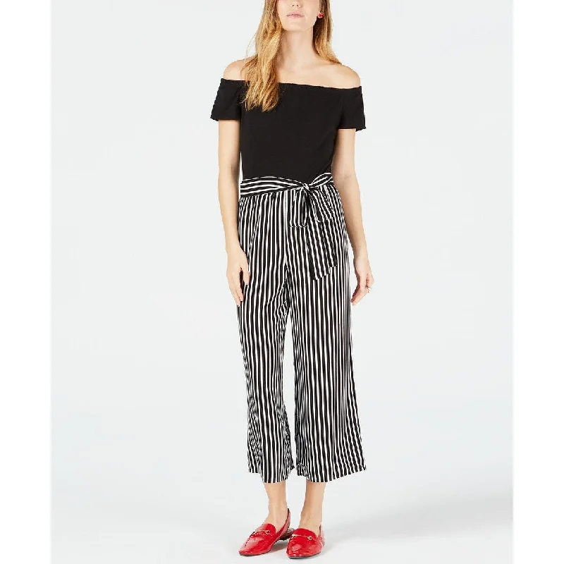 Maison Jules Women's Off-The-Shoulder Jumpsuit Black Size Extra Large performance