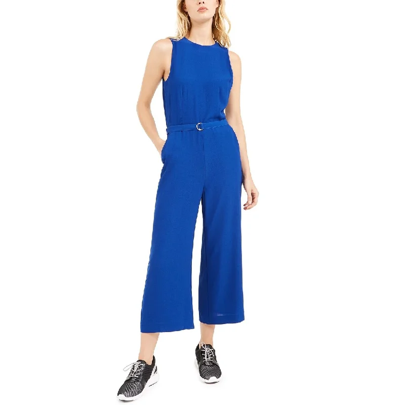Michael Kors Women's Belted Jumpsuit Blue Size 10 Hip Women's Urban