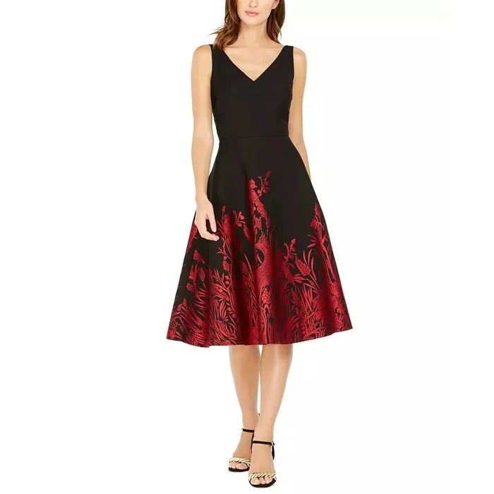 N Natori Women's Jacquard Peacock A-Line Dress Charcoal Size 16 Refined Women's Hand - crafted N Natori Women's Jacquard Peacock A-Line Dress Charcoal Size 16 Refined Women's Hand - crafted