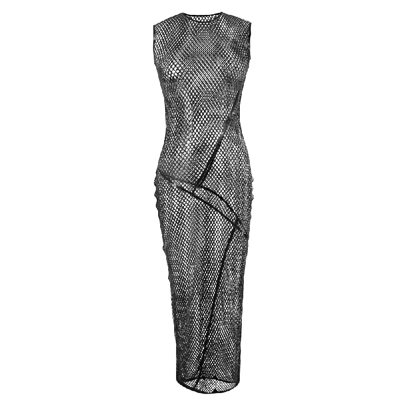 Stellar Fishnet Maxi Dress Cashmere