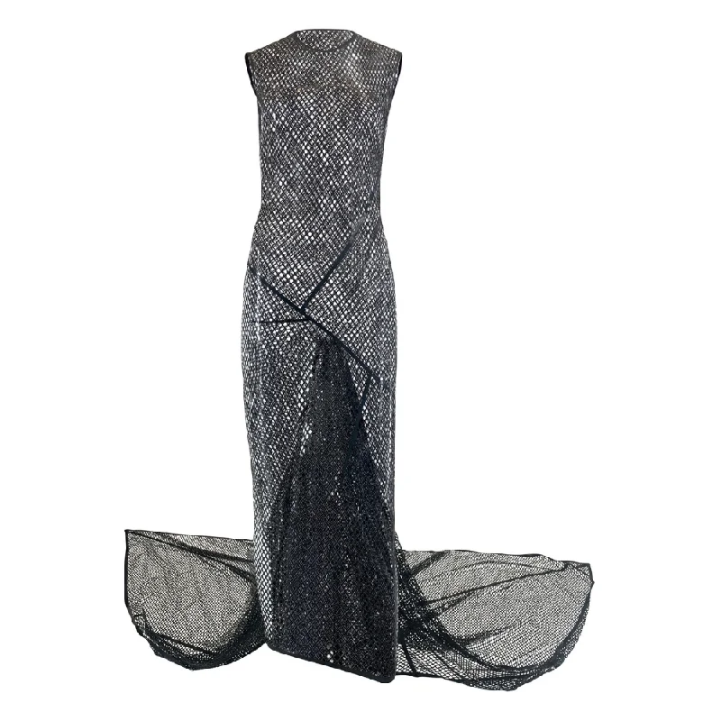 Stellar Fishnet Gown Dapper Women's Bow - adorned
