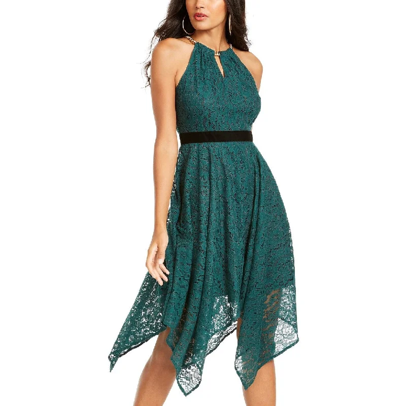 Thalia Sodi Women's Chain-Neck Lace Dress Dark Green Size Medium Laid - back Women's Vibe Thalia Sodi Women's Chain-Neck Lace Dress Dark Green Size Medium Laid - back Women's Vibe