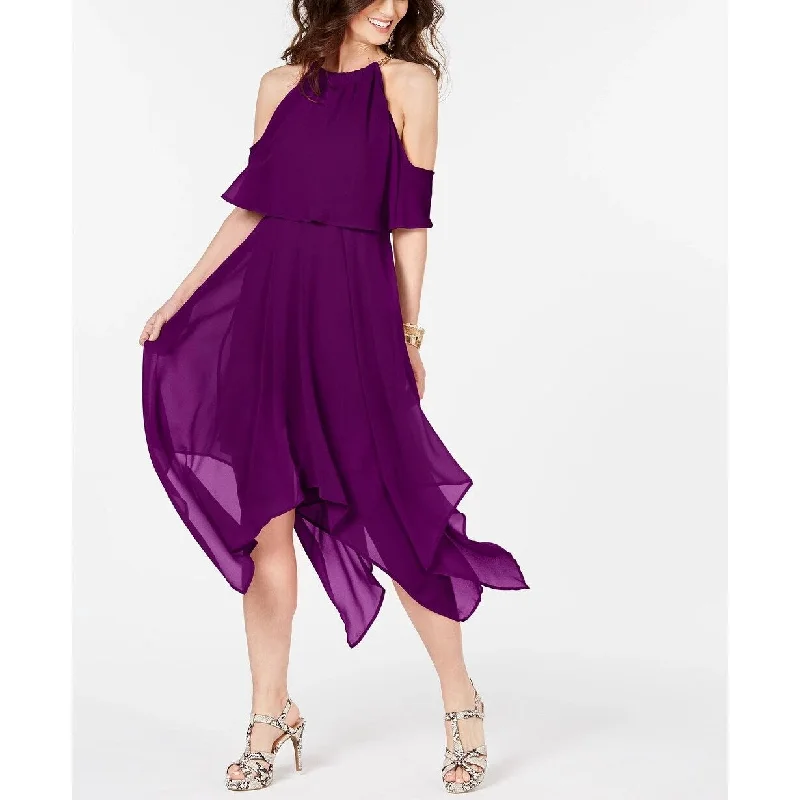 Thalia Sodi Women's Off-The-Shoulder Maxi Dress Purple Size Extra Small - X-Small Confident Women's Power