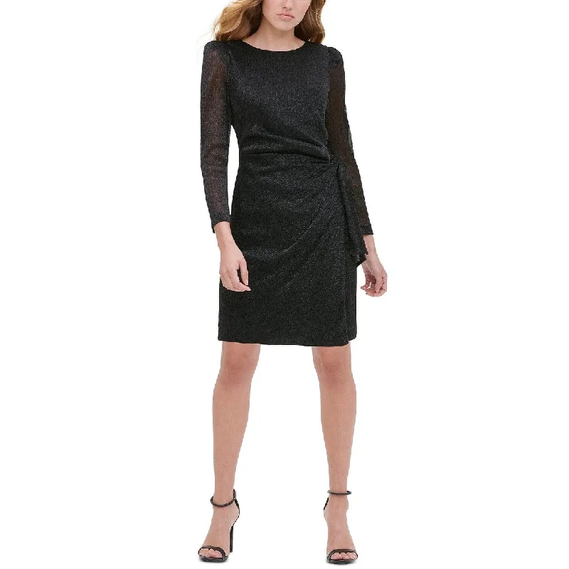 Tommy Hilfiger Women's Metallic Sheath Dress Black Size 16 Relaxed Women's 