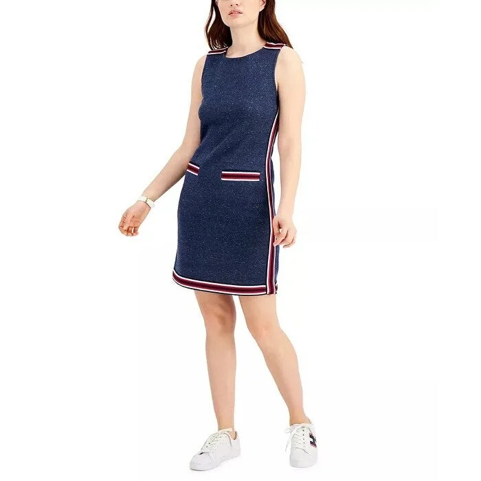 Tommy Hilfiger Women's Striped Trim Sleeveless Dress Blue Size XXL - XX-Large Practical Women's Multi - Tommy Hilfiger Women's Striped Trim Sleeveless Dress Blue Size XXL - XX-Large Practical Women's Multi -