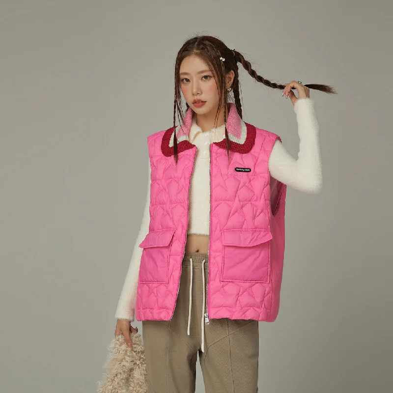 Quilted Padded Star Vest Elegant Women's Formal 