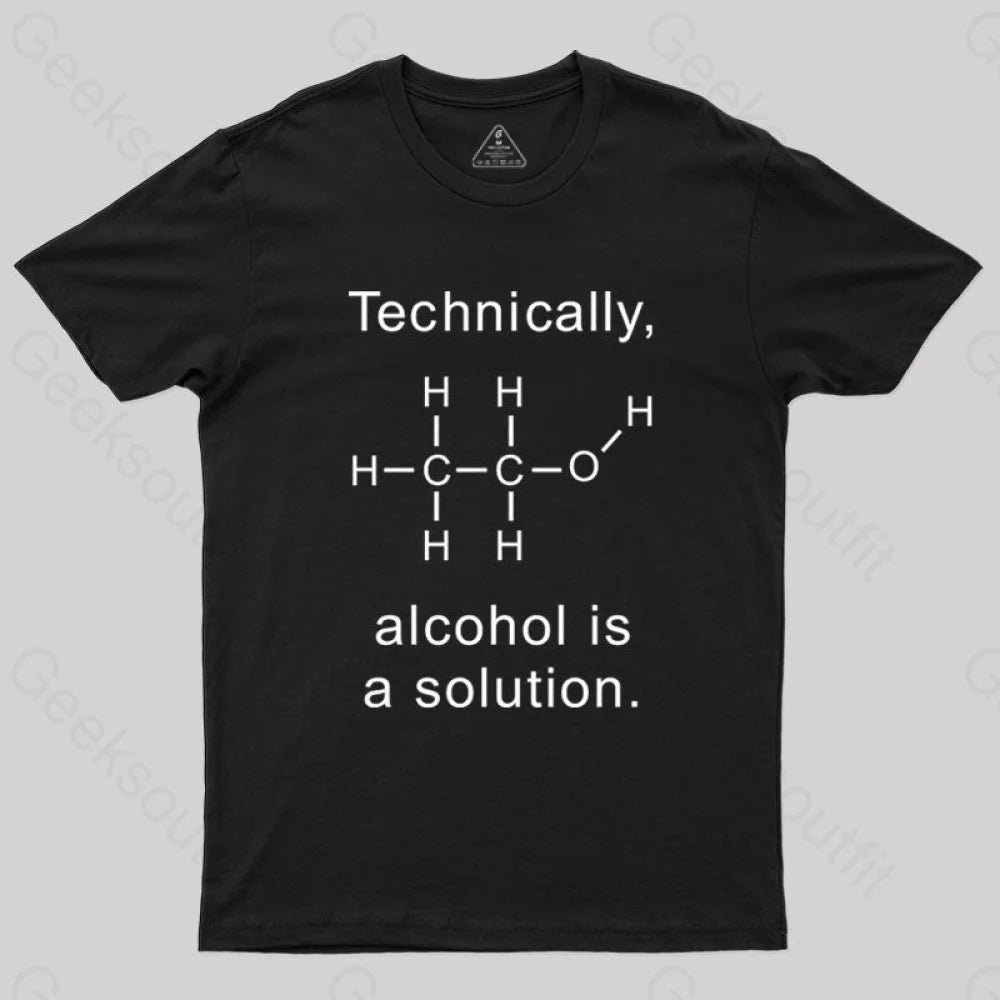 Alcohol Is A Solution T-Shirt Luxurious Women's High -  end