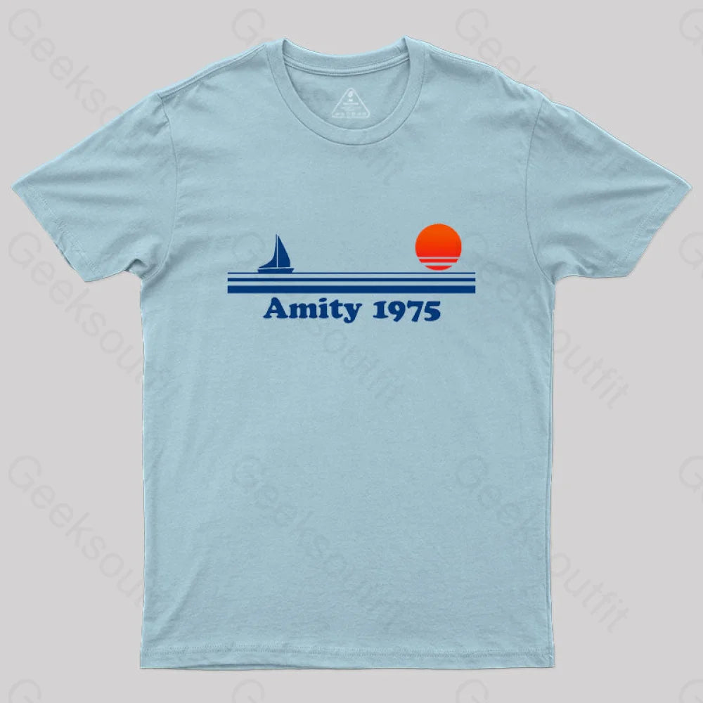 Amity 1975 Jaws Nerd T-Shirt performance