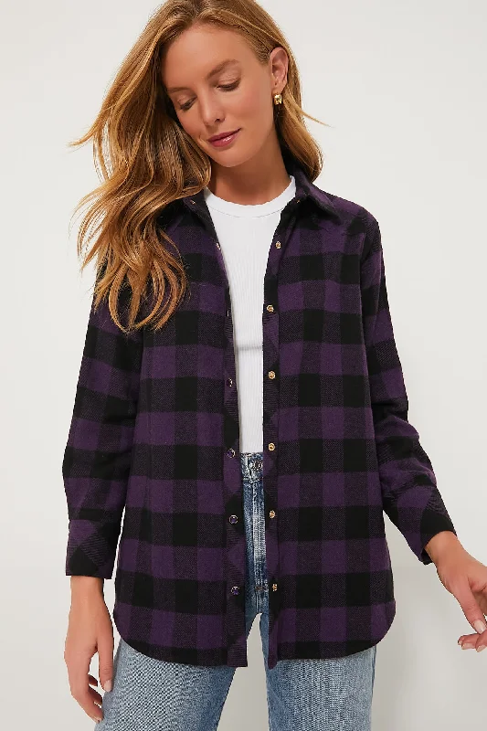 Aubergine Check Chandler Flannel Business