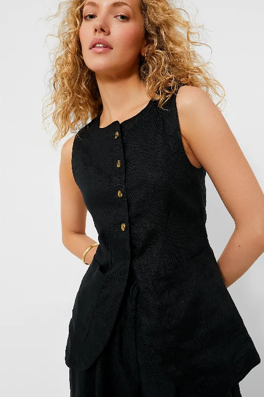 Black Emma Vest Disco