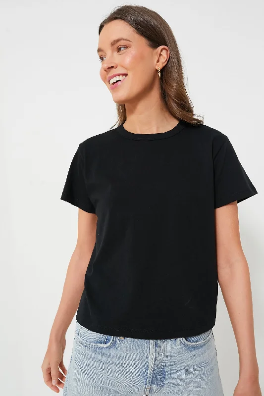 Black Margo Tee Preppy Women's College