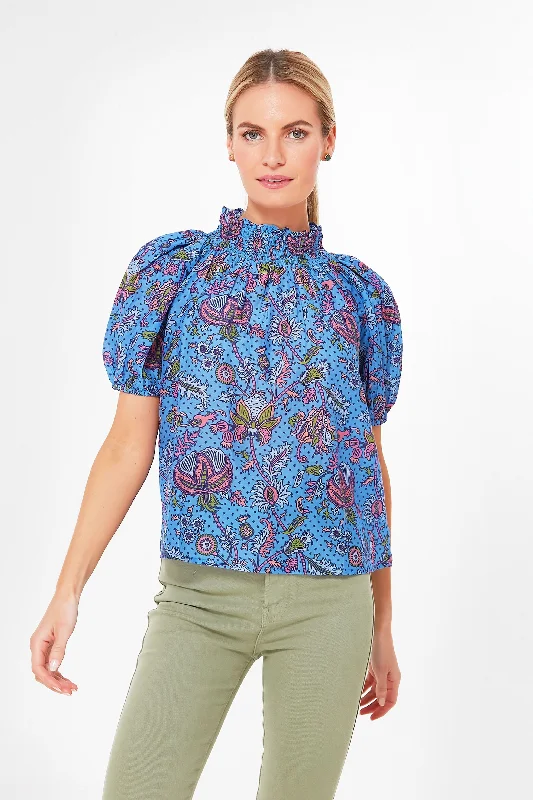 Blue Amanda Star Ansley Top Classic Women's Tweed