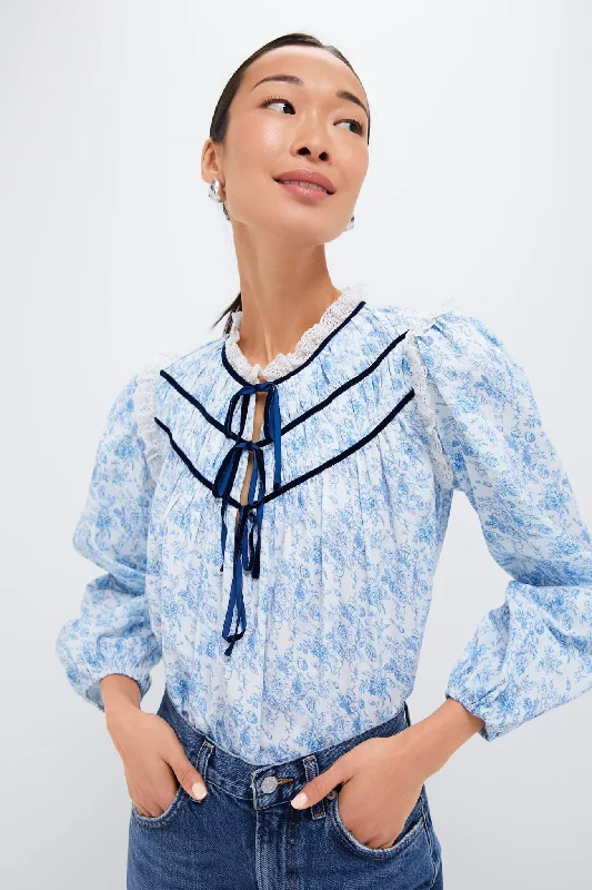 Blue Rose Colette Top Streetwear Style for 