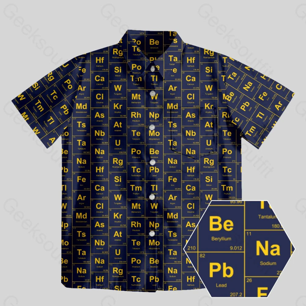 Chemical Elements Navy Button Up Pocket Shirt Bold Women's Statement