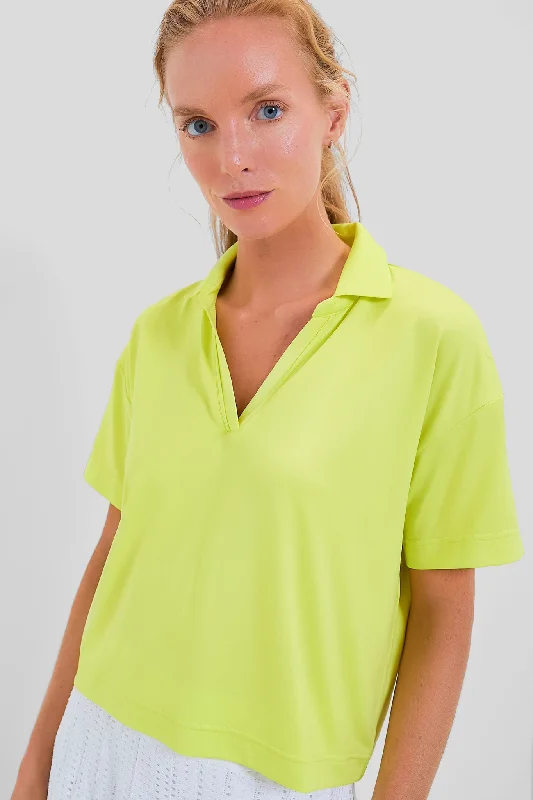 Citron Cropped Caroline Polo Dynamic Women's High - energy