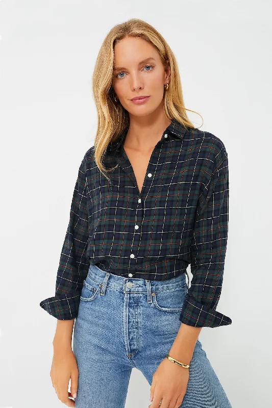 Coachmen Plaid Blake Oversized Shirt Hip Women's Retro