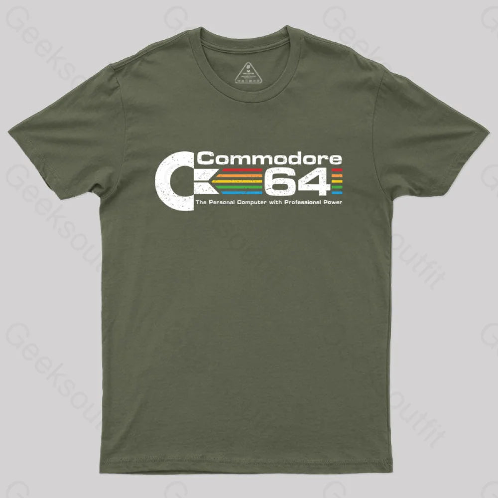 Commodore 64 Nerd T-Shirt Casual Women's Loose - fitting