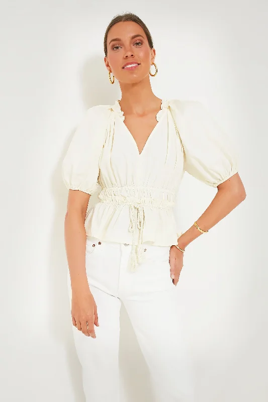 Cream Puff Sleeve Top Tough Women's Military - inspired