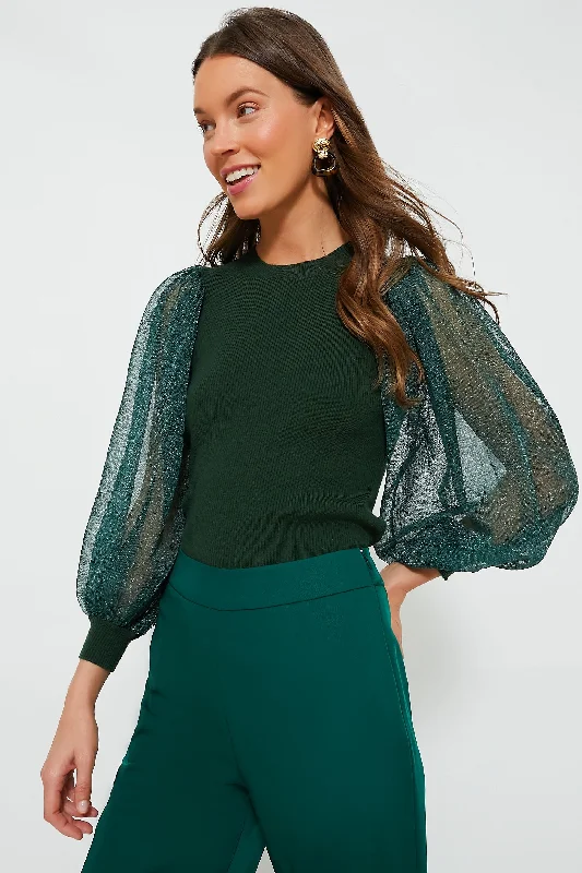 Deep Green Knit Betsy Blouse Cool Women's Skate