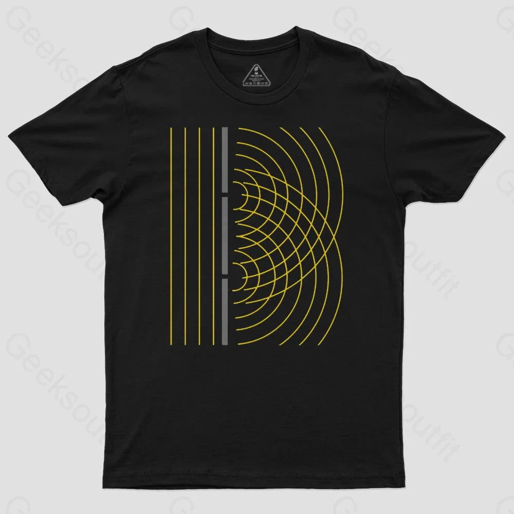 Double Slit Light Wave Particle Science Experiment T-Shirt Trendy Women's Oversized