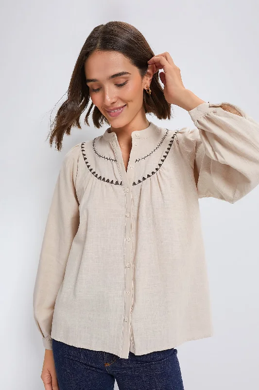Ecru Pierre Shirt Monochromatic All - in - one