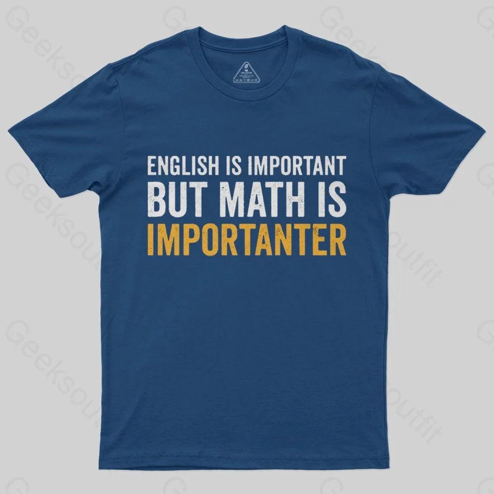 English is important but Math is importanter Geek T-Shirt Hip Women's Urban