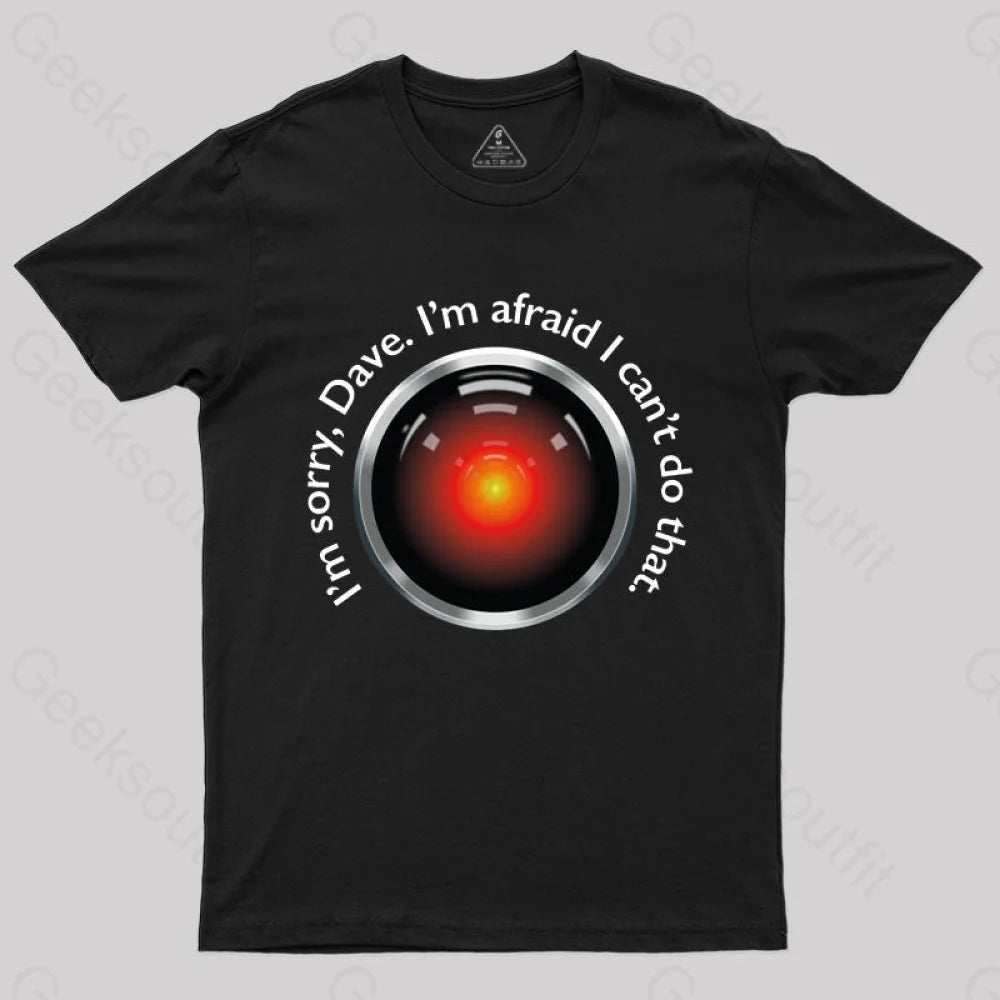HAL "Sorry, Dave" Quote T-Shirt Sleek Women's Metallic