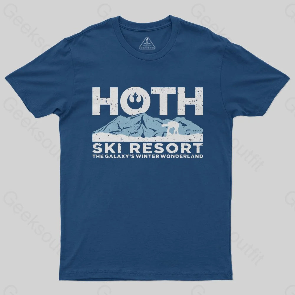 Hoth Ski Resort Geek T-Shirt Trendy Women's Oversized