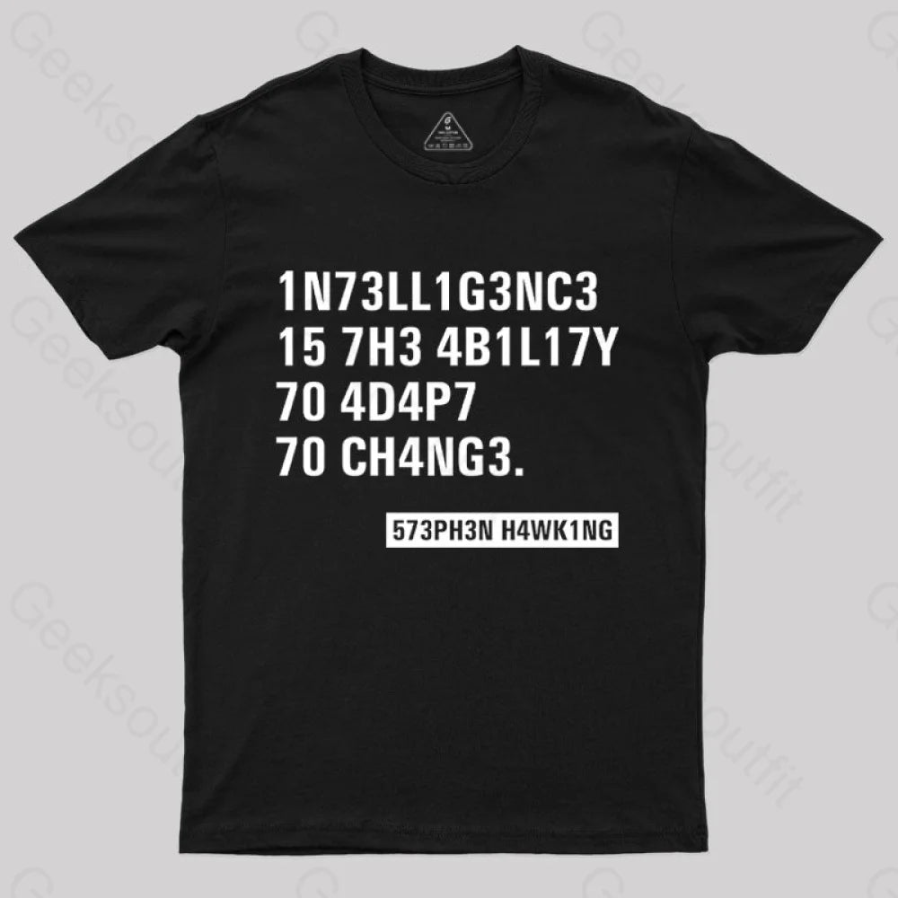 Intelligence - Stephen Hawking Science Nerd T-Shirt Gym