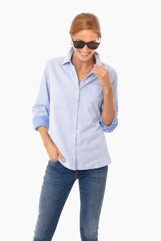 Light Blue Grace Classic Shirt Trendy Women's 