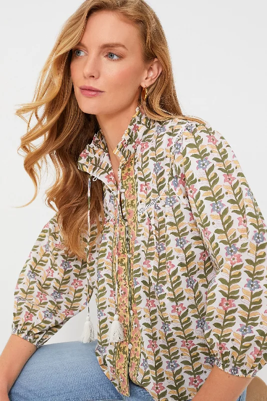 Marigold Georgia Blouse Monochromatic Office Style