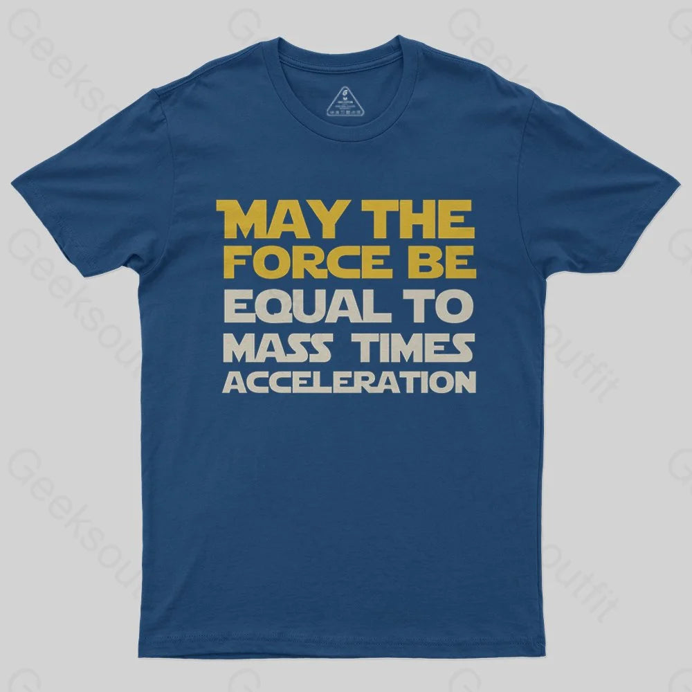 May the force be equal to mass times acceleration Geek T-Shirt Sophisticated Women's Tailored