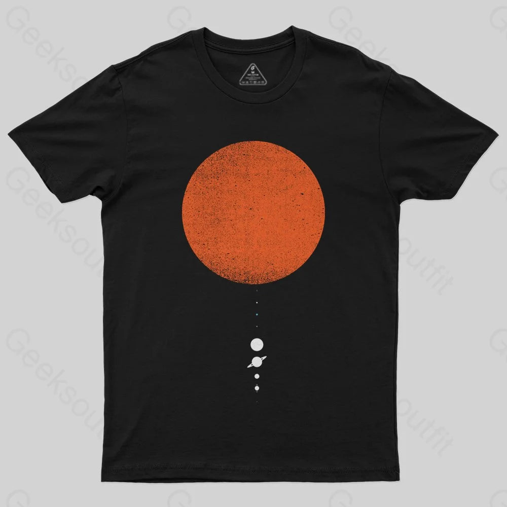 Minimal Solar System T-Shirt Unique Women's Upcycled