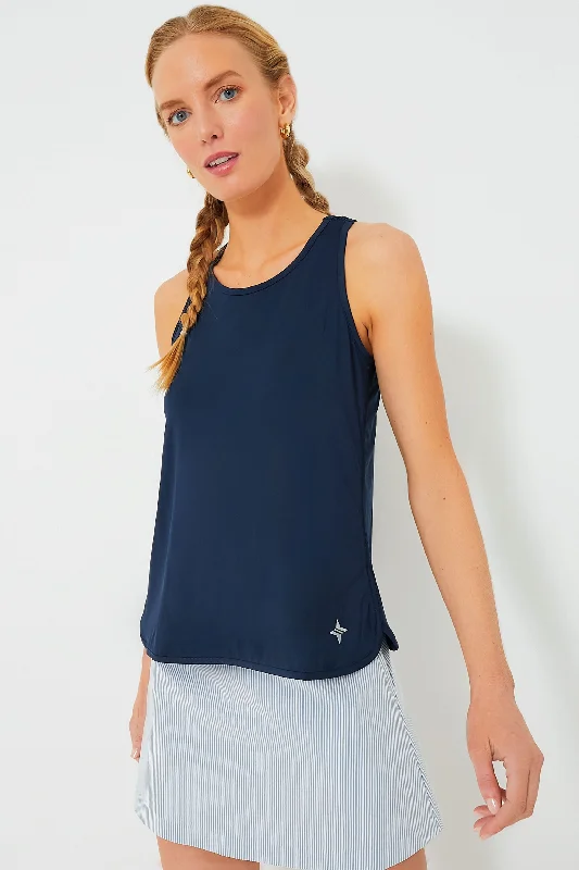 Navy Cane Racerback Ellen Tank Bohemian Women's Free