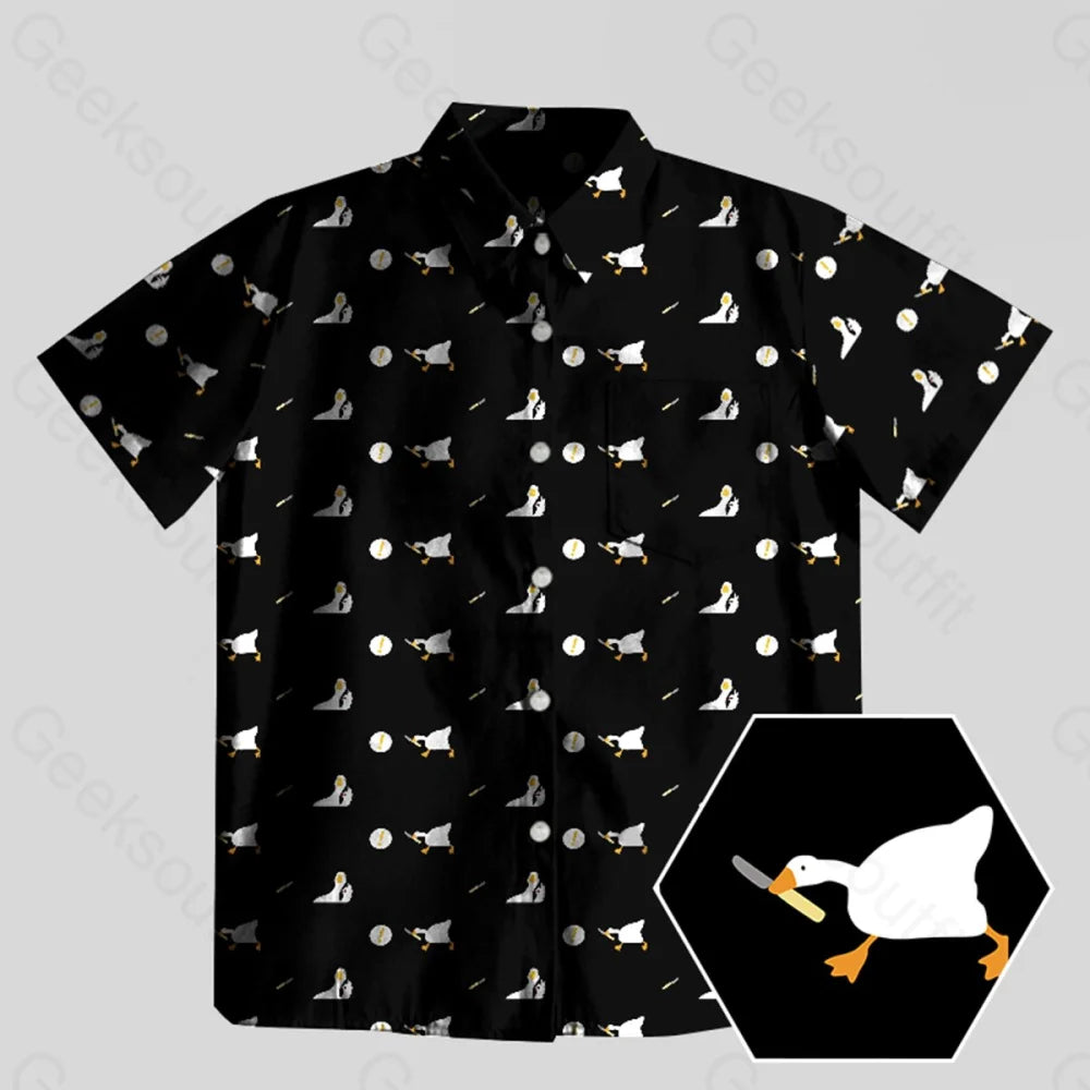 Peace Was Never An Option Goose Black Button Up Pocket Shirt Earthy Women's Hemp - based
