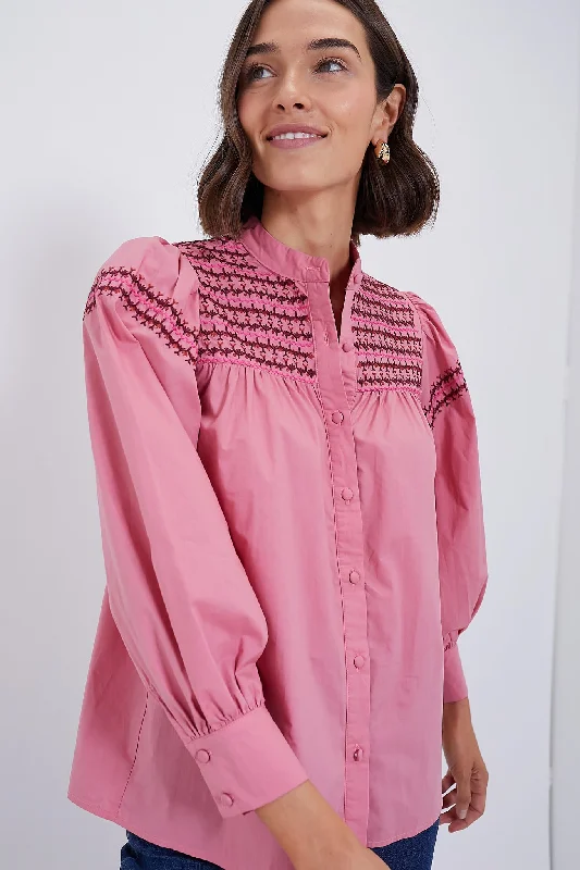 Rose Long Sleeve Saylor Shirt Casual Women's Loose - fitting