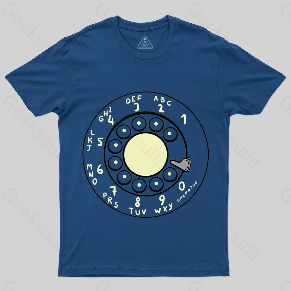 Rotary Dial Vintage Nerd T-Shirt Australian Beach