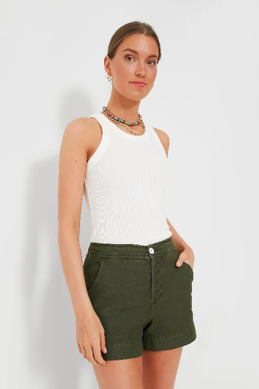 White Everyday Ribbed Tank Earthy Women's 