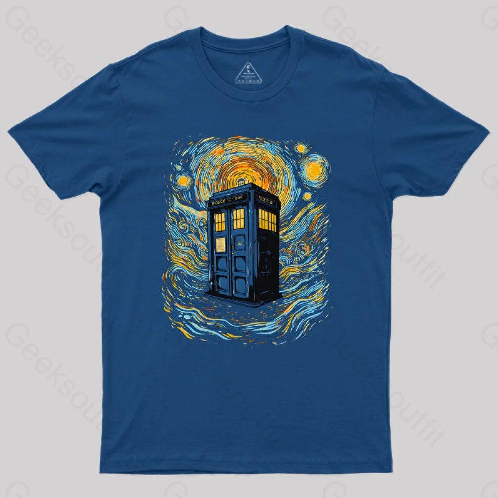 Starry Blue Box Nerd T-Shirt Youthful Women's Anime - inspired