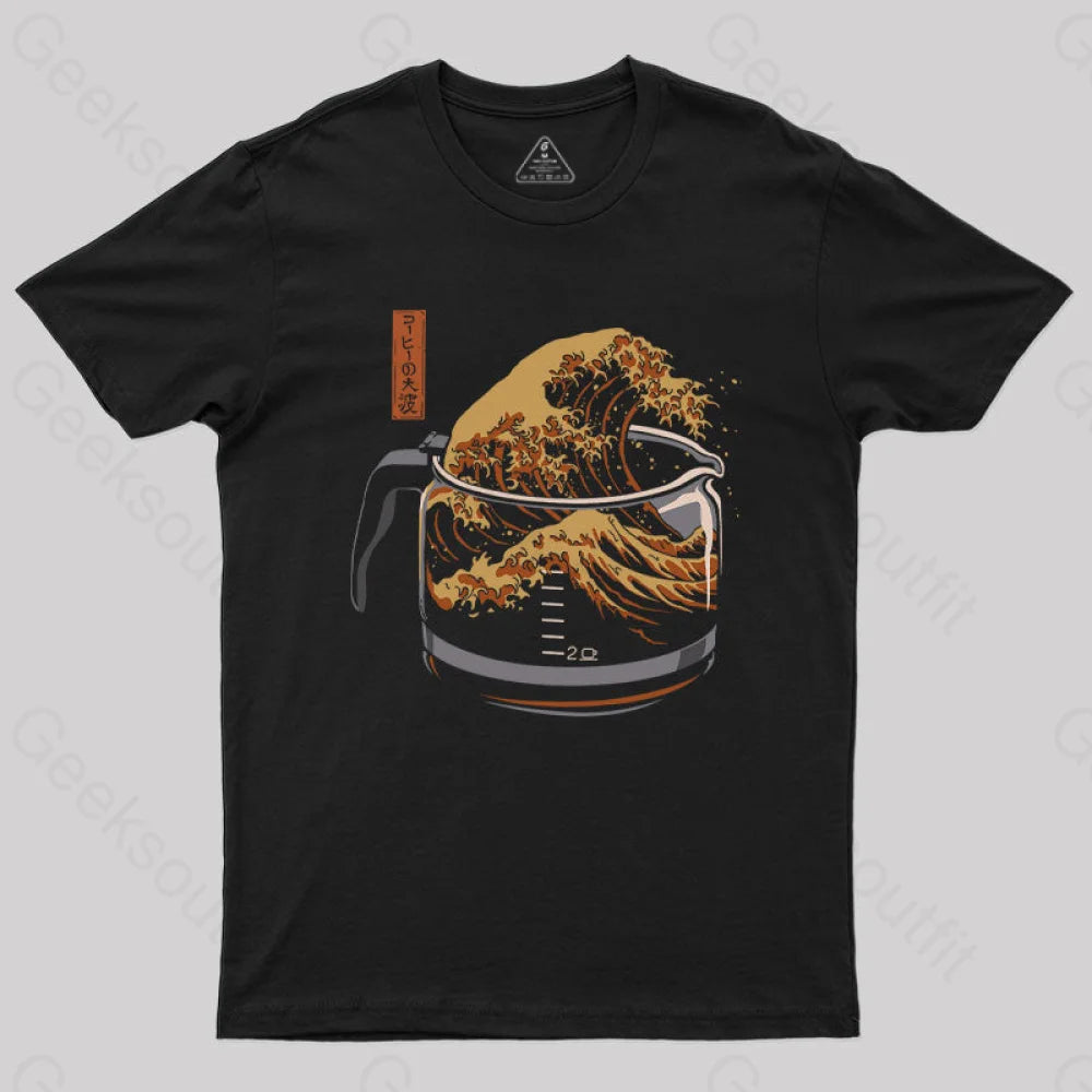 The Great Wave of Coffee T-Shirt Classic Women's Pin - striped