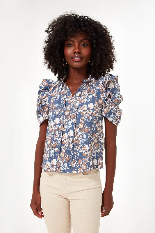 Vintage Blue Loire Top Vintage Women's 1970S 