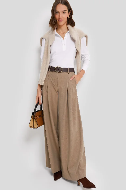 White Long Sleeve Pique Puff Sleeve Peggy Polo Luxurious Women's High -  end