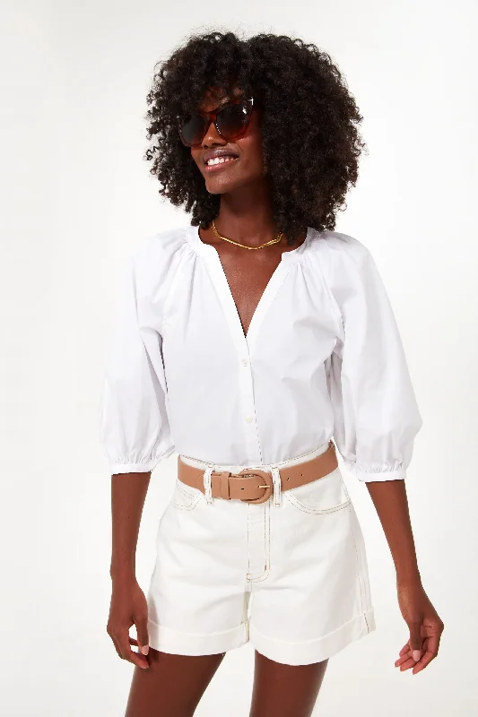 White New Dill Top British Gentlewoman Style