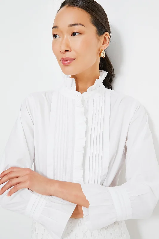 White Phoebe Blouse Sleek Women's 