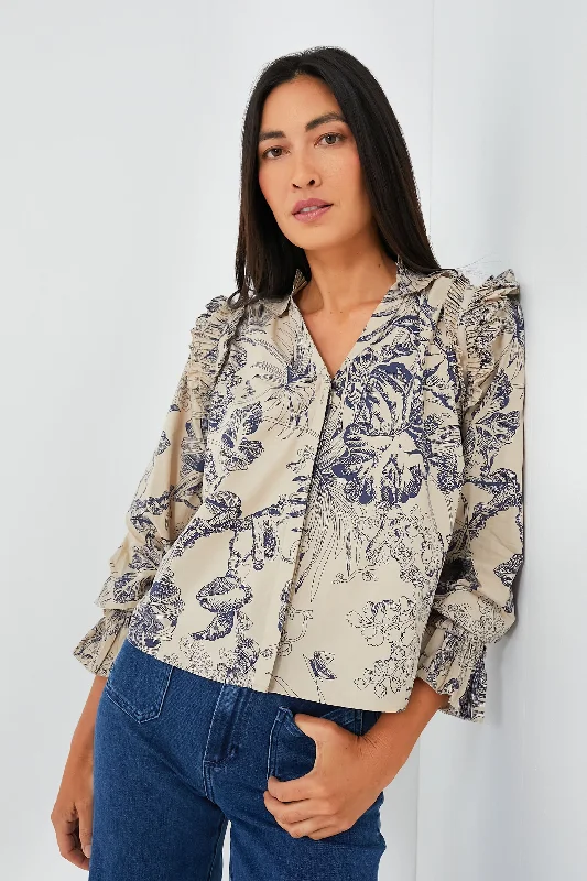 Yaffe Print Jessie Top Unique Women's Upcycled